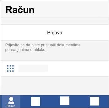 Prijavite se pomoću Microsoftova računa ili pomoću računa sustava Office 365 za tvrtke ili obrazovne ustanove.