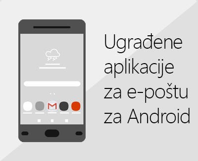 Kliknite da biste postavili jednu od ugrađenih aplikacija za e-poštu u sustavu Android