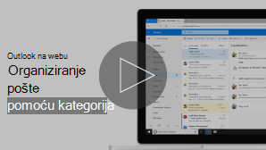 Minijatura slike organiziranja e-pošte pomoću videozapisa kategorije