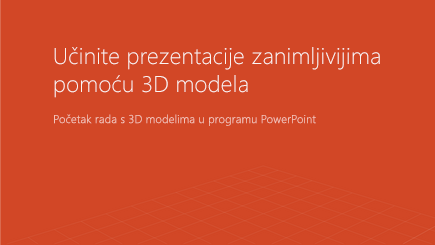 Snimka zaslona s prikazanom naslovnicom 3D predloška programa PowerPoint