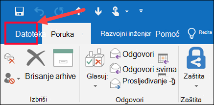 Odaberite izbornik Datoteka, a zatim Spremi kao.