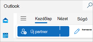 Képernyőkép az Új partnerről a menüszalagon
