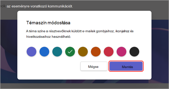 Képernyőkép a kiemelt felhasználói felületről, amelyen egy városháza színének módosítása látható