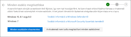 Képernyőkép az Összes eszköz törlése képernyőről a OneDrive webhelyen