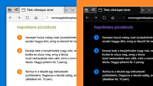 A Windows 10 Gépház alkalmazásában elérhető színszűrők használatával könnyebben láthatóvá teheti a fényképeket, a szövegeket és a színeket.