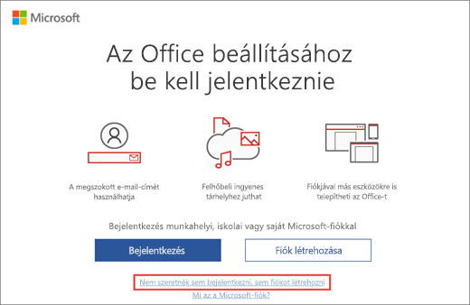 Megjeleníti azt a hivatkozást, amelyre kattintva megadhatja a Microsoft Munkahelyi kedvezményprogramjához tartozó termékkulcsot