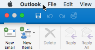 Untuk melihat versi Outlook yang Anda miliki, pilih Outlook di bilah menu.