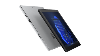 Memperlihatkan Surface Pro 7 yang terbuka dan siap digunakan.