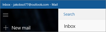 Tampilan pita jika Anda memiliki aplikasi Email untuk Windows 10.