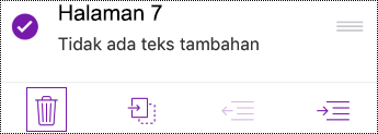 Menghapus halaman di OneNote untuk iOS