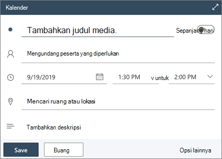 Tulis cepat di Outlook di web