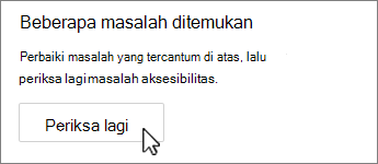 Tombol periksa lagi Outlook