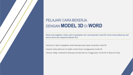 Cuplikan layar sampul templat 3D Word