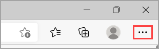 Gambar yang menampilkan menu Pengaturan dan lainnya di Microsoft Edge.