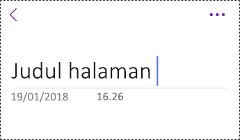 Mengganti nama halaman di OneNote untuk iOS