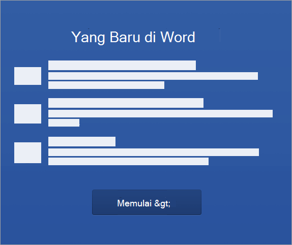 Mulai mengaktifkan Word 2016 untuk Mac