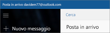 Aspetto della barra multifunzione nell'app Posta per Windows 10.