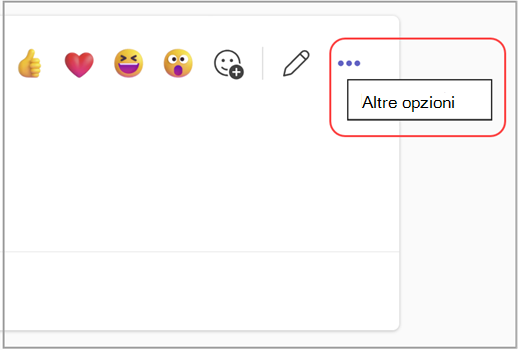 Passare all'angolo in alto a destra di un messaggio per selezionare altre opzioni.