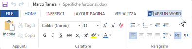 Aprire l'applicazione di Office completa invece di eseguire Office Online