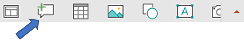 PowerPoint for Android のフリー ツール バーにある [新しいコメント] コマンド