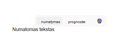 Teksto numatymas Outlook suaktyvintas Windows 11.