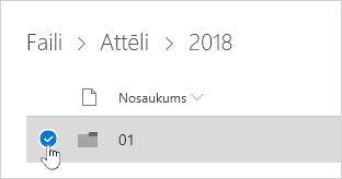 OneDrive mapes atlasīšana