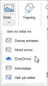 Bilde for Sett inn fra OneDrive