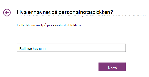 Velg et navn for personalnotatblokken