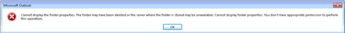Feil i Outlook – kan ikke vise mappe