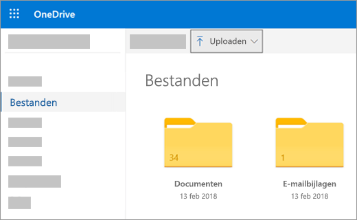 Bestanden of afbeeldingen uploaden in OneDrive