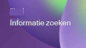 Afbeelding met tekstoverlay met de tekst Informatie zoeken