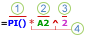 Onderdelen van een formule