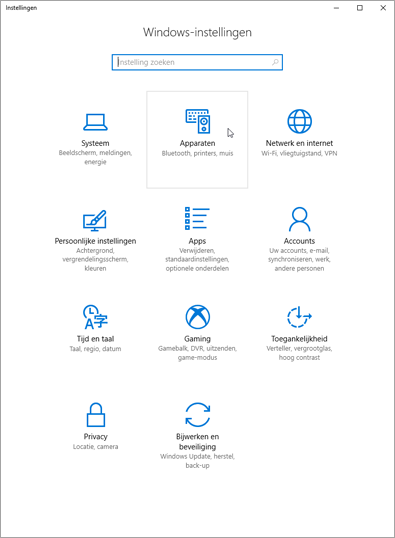 Windows apparaatinstellingen pic