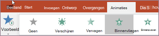 Een animatie kiezen