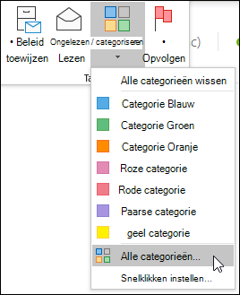 Vervolgkeuzelijst Categoriseren