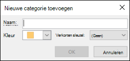 Nieuwe categorie toevoegen