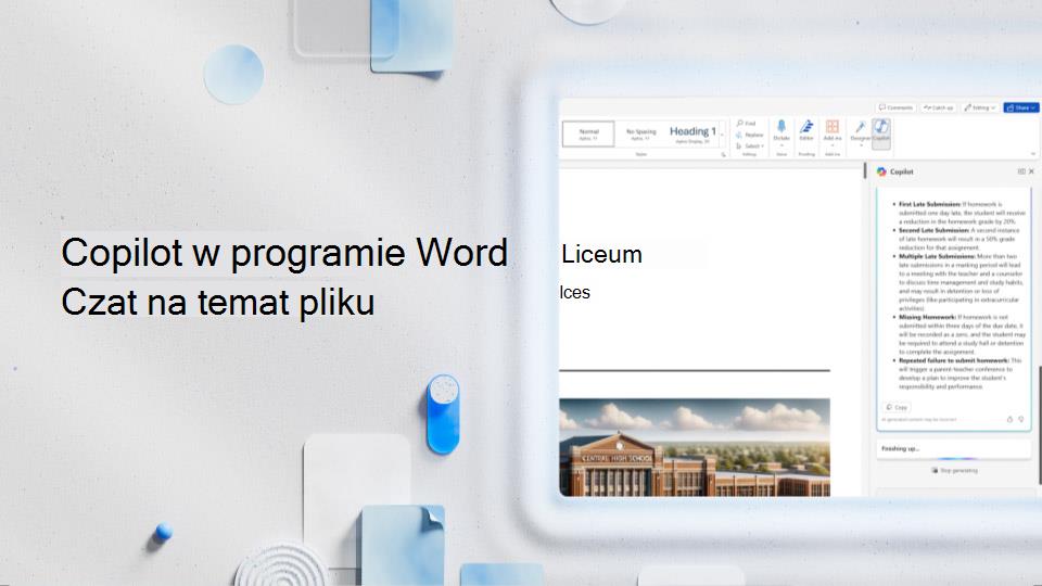 Wideo: czatuj z funkcją Copilot na temat pliku programu Word