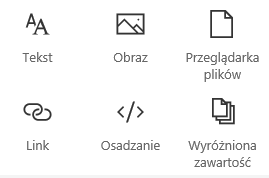 Zrzut ekranu przedstawiający menu składnika Web Part w programie SharePoint.