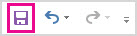 Przycisk Zapisz na pasku narzędzi Szybki dostęp