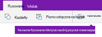 Przycisk Zapis matematyczny na karcie Rysowanie