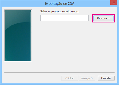 Escolha Procurar para nomear o arquivo.
