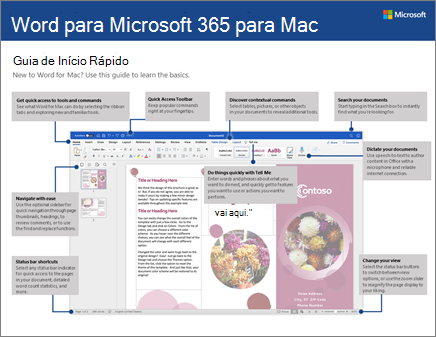 Guia de Início Rápido do Word 2016 para Mac