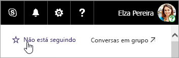 Uma captura de tela do botão Acompanhar um site do SharePoint.