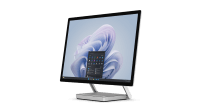 Mostra o Surface Studio 2+ aberto e pronto para ser utilizado.