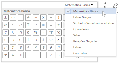 Símbolos Matemáticos básicos