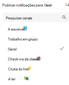 Notificações do canal