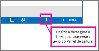 Mova a barra para a direita para ampliar.