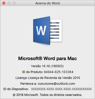 Sobre a caixa de diálogo do Word