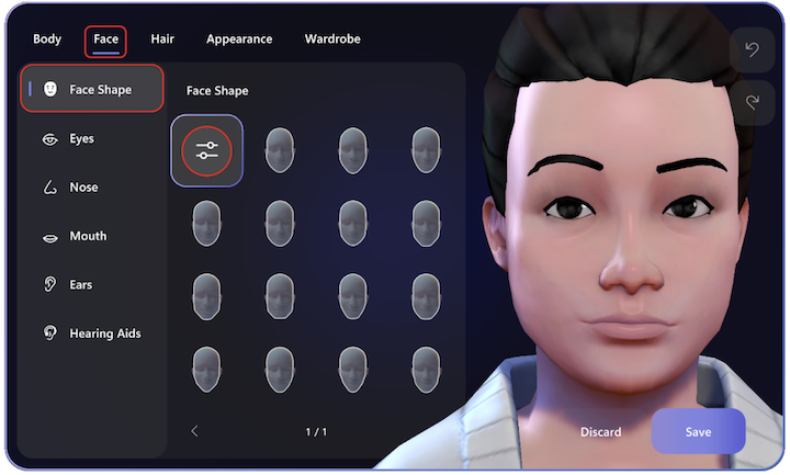 As funcionalidades faciais são extremamente personalizáveis