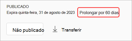 Captura de ecrã a mostrar como anular a publicação de uma gravação de um webinar